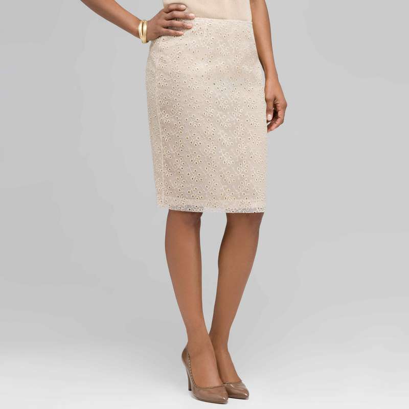 Floral Print Pencil Skirt., Ivory Multi, large image number 0